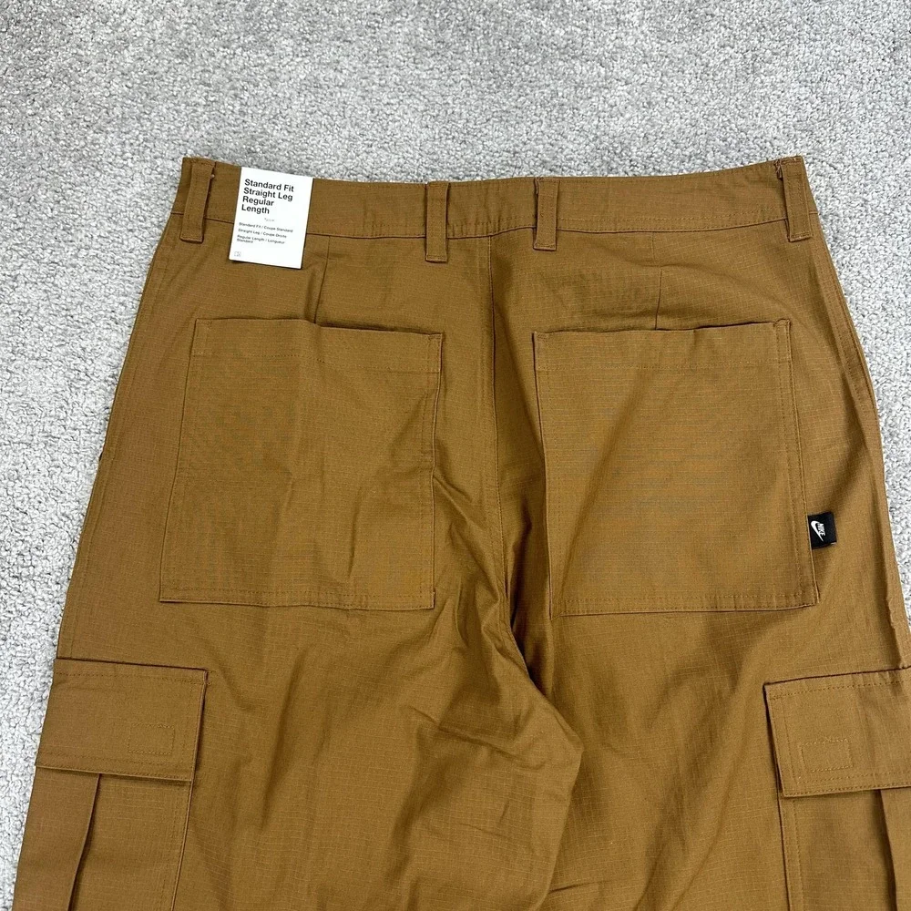 Nike Cargo Pants Mens 32x34 Brown Standard Fit Straight Leg Utility Pockets